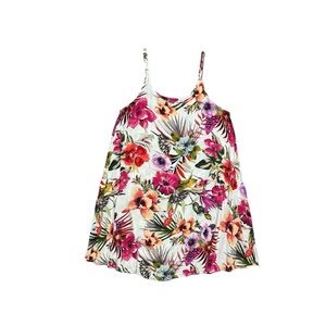 Hibiscus Collection Hawaii Lightweight Floral Tropical Dress Sleeveless Size XXL